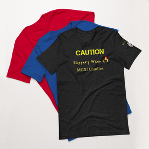 Caution Unisex t-shirt