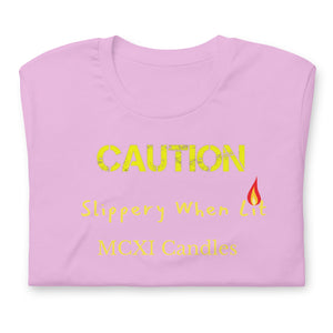 Caution Unisex t-shirt