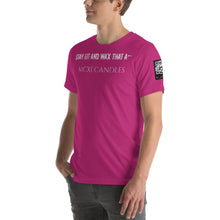 Load image into Gallery viewer, Stay lit and wax that A** Short-Sleeve Unisex T-Shirt