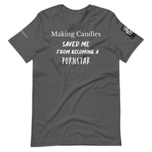 將圖片載入圖庫檢視器 Making candles saved me Unisex t-shirt