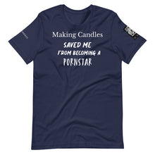 將圖片載入圖庫檢視器 Making candles saved me Unisex t-shirt