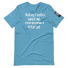 將圖片載入圖庫檢視器 Making candles saved me Unisex t-shirt