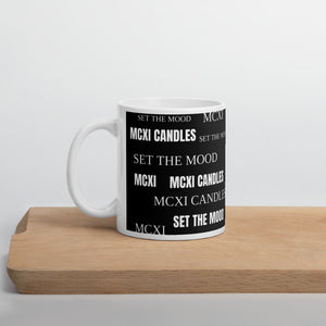 MCXI Candles White glossy mug