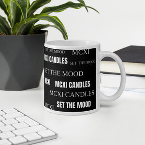 MCXI Candles White glossy mug